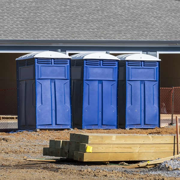 what is the expected delivery and pickup timeframe for the portable restrooms in Burton NE